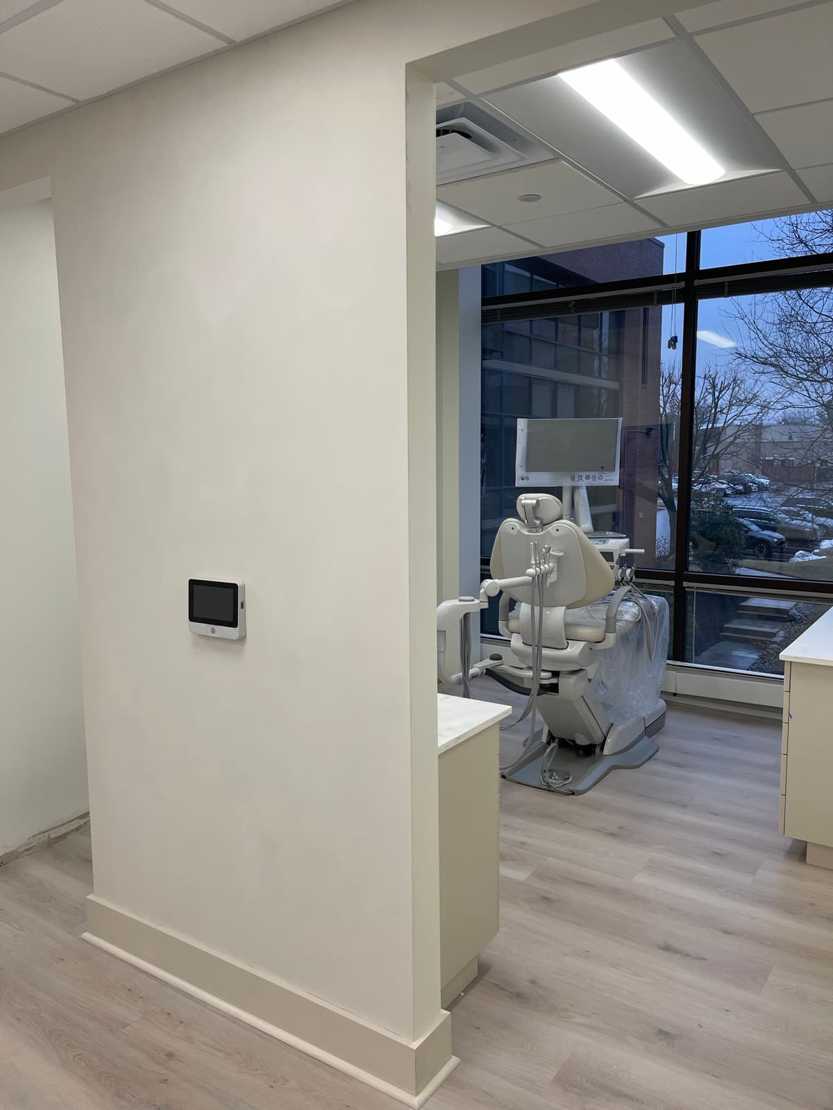 Freshly painted operatory in a Philadelphia dental office