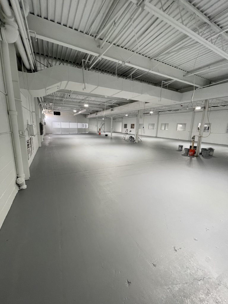freshly painted warehouse in the philadelphia area
