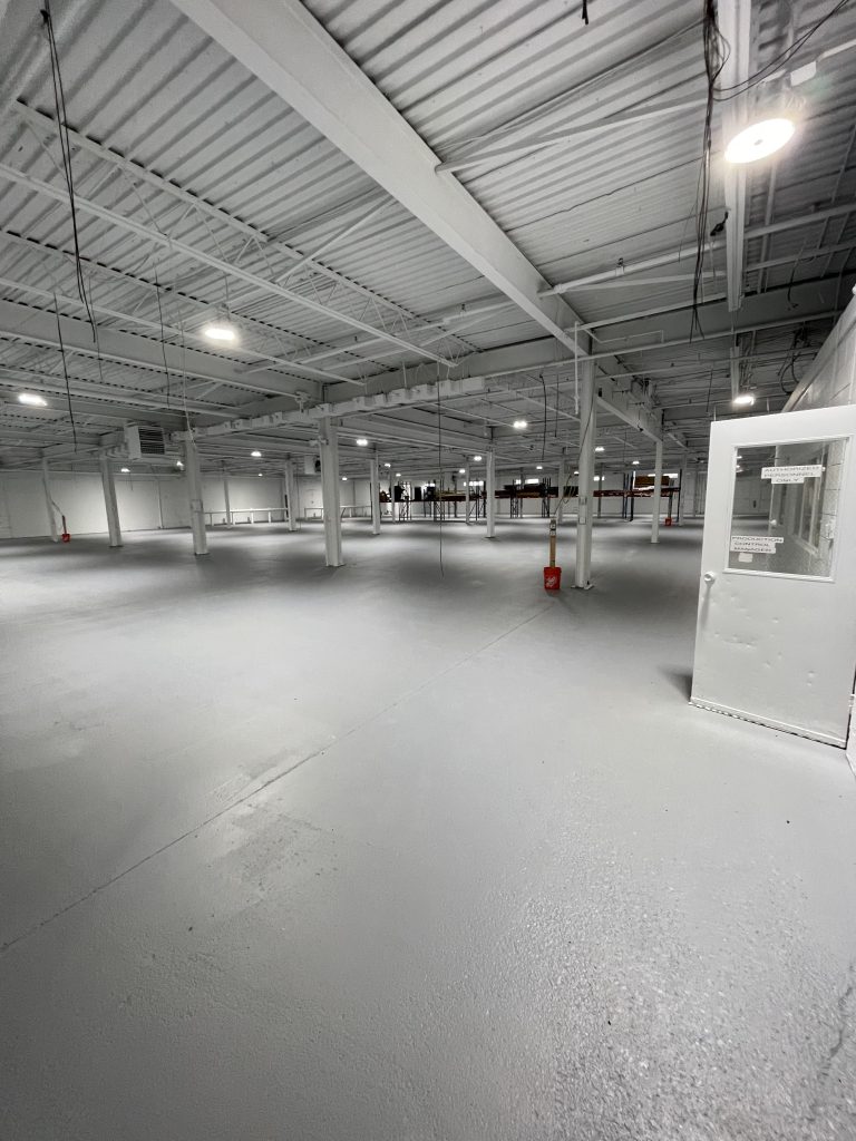 freshly painted warehouse in the philadelphia area